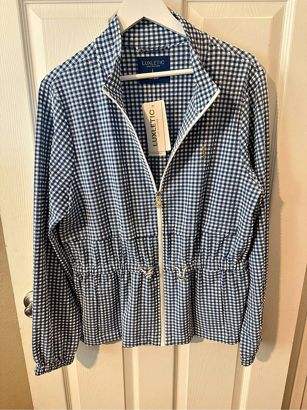 Brand New w/ Tags Lilly Pulitzer Romilly Gingham Jacket w/ Golf The Players Logo